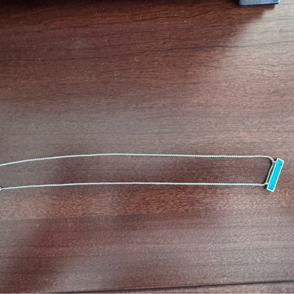 Kendra Scott Elegant Green Bar Necklace - Gold